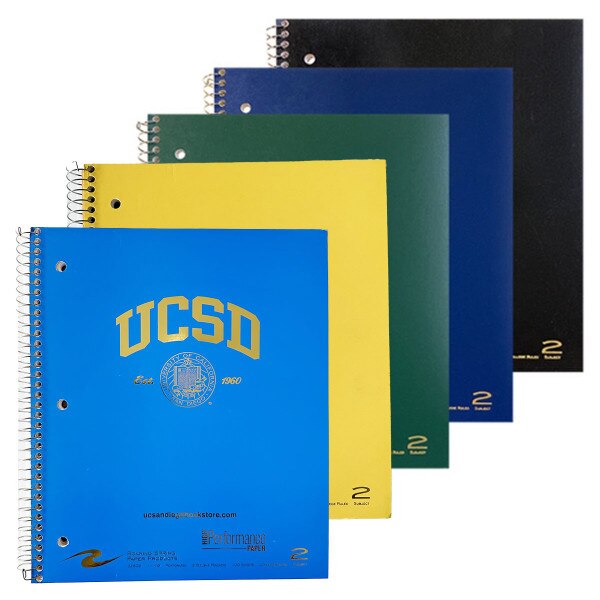 2 Subject Notebook UCSD Seal & Est.1960 UC San Diego Bookstore
