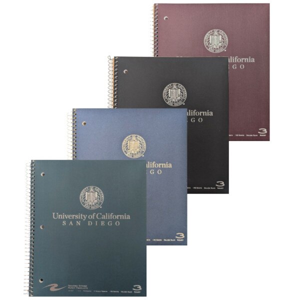 3 Subject notebook UCSD w Seal UC San Diego Bookstore