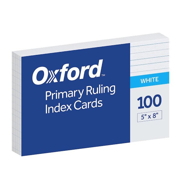 Oxford 5x8 Ruled Index Cards UC San Diego Bookstore