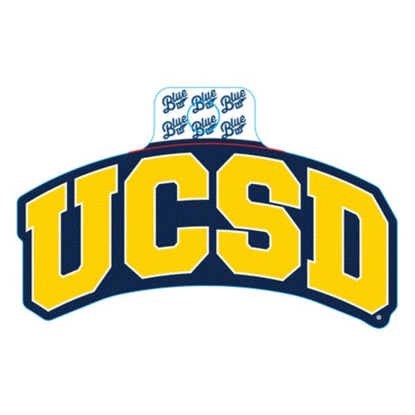 UCSD Junior Wordmark Sticker by Blue84 Gold/Navy
