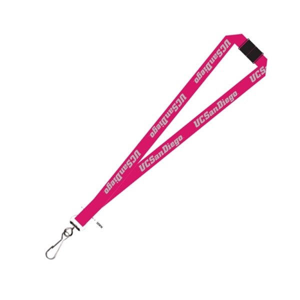 UC San Diego J Hook Lanyard by Design Source Pink UC San Diego
