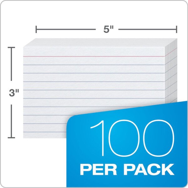 Oxford Index Cards 3"x5" Ruled UC San Diego Bookstore