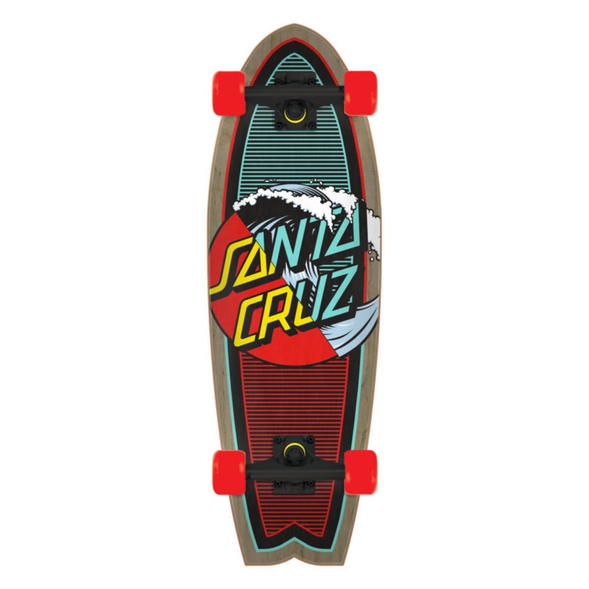 Santa Cruz 8.8in x 27.7in Classic Wave Splice Shark Cruiser